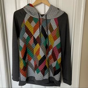 12PM by MonAmi lightweight quilted sweatshirt, L